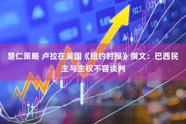 慧仁策略 卢拉在美国《纽约时报》撰文：巴西民主与主权不容谈判