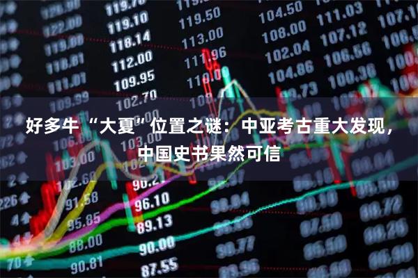 好多牛 “大夏”位置之谜：中亚考古重大发现，中国史书果然可信