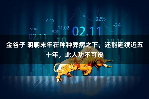 金谷子 明朝末年在种种弊病之下，还能延续近五十年，此人功不可没